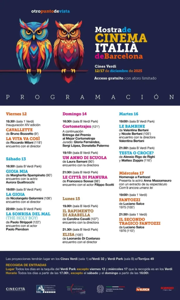 programa Mostra Cinema Italià Barcelona 2025